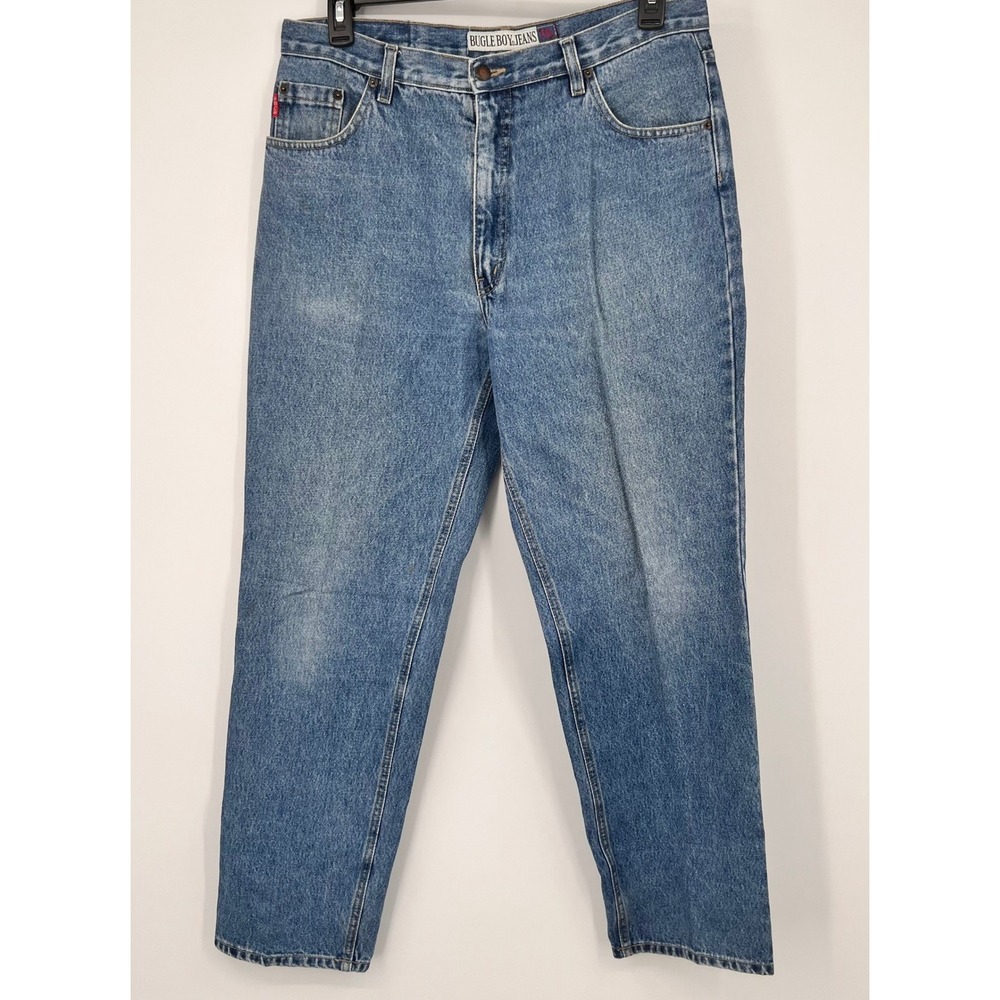 Vintage Bugle Boy Jeans 750 Mens 36x32 Vintage Medium Wash Blue Straight Leg‎